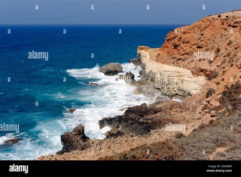 Latrun. Libya. View of the Libyan / Mediterranean Sea and the ...
