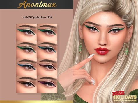 Anonimux Simmers Xmas Eyeshadow N02 Sims 4 Cc Makeup Sims 4 Sims