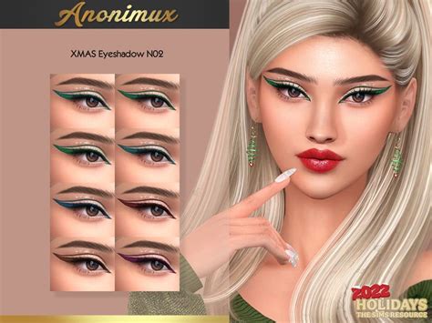 Anonimux Simmer S Xmas Eyeshadow N Sims Cc Makeup Sims Sims