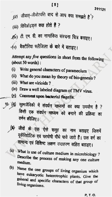 Bsc Microbiology St Semester Hnbgu Learn