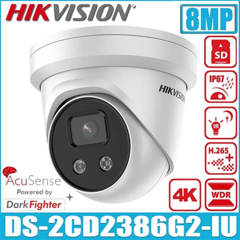 Hikvision Ds Cd G Iu Mp K Darkfighter Acusense Poe Built In Mic