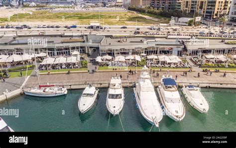 Shops And Restaurants At Zaytouna Bay Beirut Lebanon Stock Photo Alamy