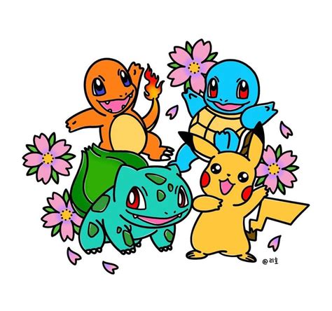 Pokemon Bulbasaur Charmander Squirtle Pikachu