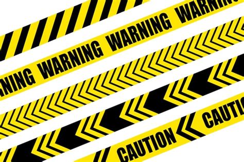 Premium Vector Set Caution And Danger Tapes Warning Tape Black And