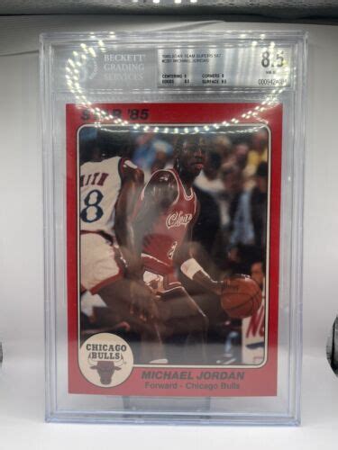 1985 Star Team Supers 5x7 1 Michael Jordan Rookie Card BGS 8 5 Chicago