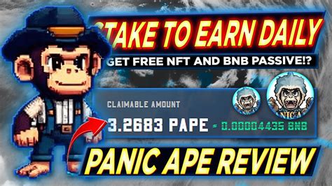 EARN PAPE EVERYDAY Panic Ape Staking Project Review Tagalog