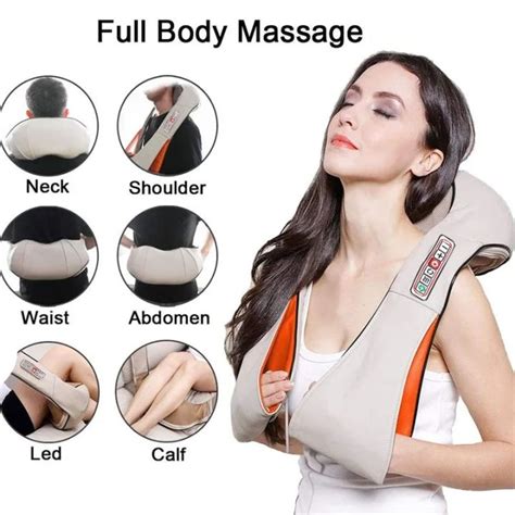 U Shape Electrical Shiatsu Massage Shawl Back Neck Shoulder Body