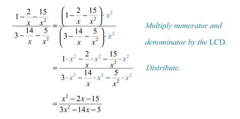 Complex Rational Expressions Calculator