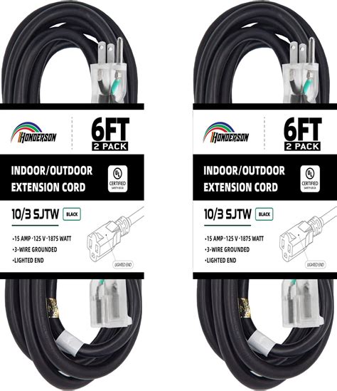 Amazon Honderson Pack Ft Lighted Outdoor Extension Cord