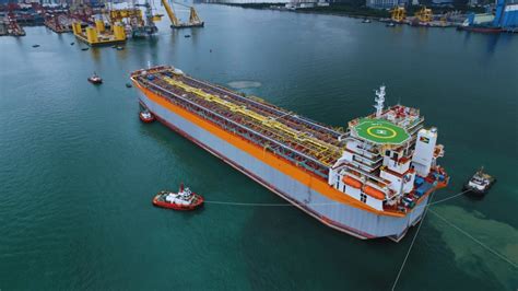 VIDEO CLIP Hull Of Giant Guyana Bound FPSO Enters Drydock In