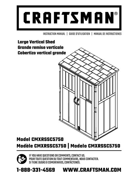 Craftsman Cmxrssc Storage Shed Installation Guide