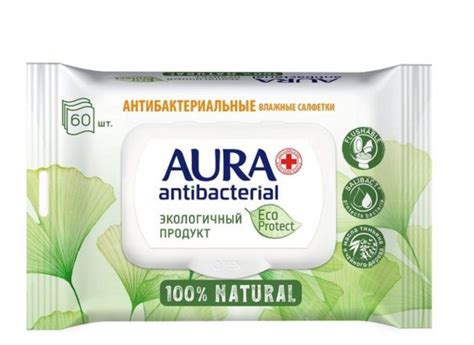 Антибактериальные влажные салфетки AURA Antibacterial ECO Protect | отзывы