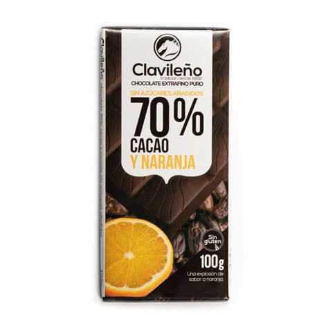 Chocolate Negro Cacao Con Naranja Sin Az Cares A Adidos Clavile O