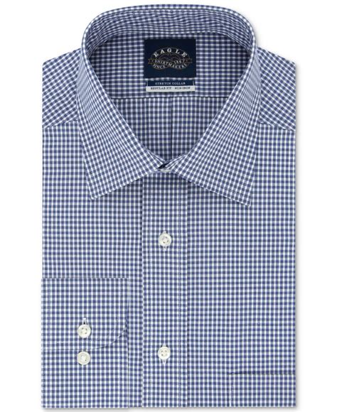 Eagle Big And Tall Classicregular Fit Non Iron Stretch Collar Check