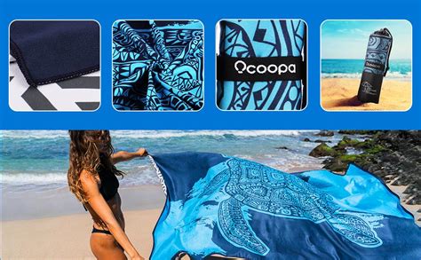 OCOOPA Serviette de plage surdimensionnée en microfibre anti sable