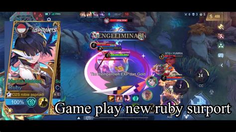 RUBY BEST EMBLEM SURPORT 2023 AGGRESSIVE SOLO RANK MOBILE LEGENDS