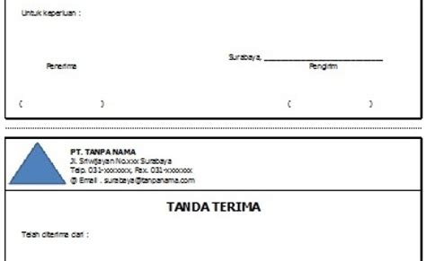 Contoh Surat Tanda Terima Barang Dokumen Penting Bagi Perusahaan