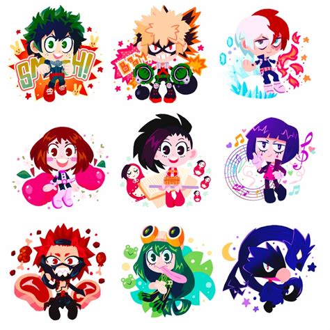 3 Bnha Vinyl Stickers Etsy