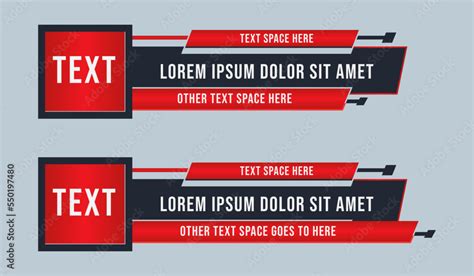 Colorful Lower Thirds Set Template Header Title Set Template Design For