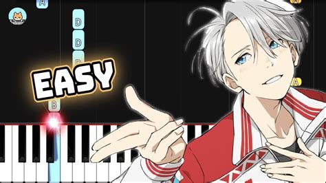 Yuri On Ice ED You Only Live Once EASY Piano Tutorial Sheet