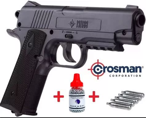 Pistola Crosman 1911bb Co2 1500 Municiones 5 Tanques