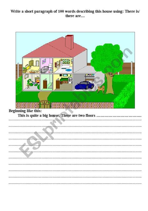 Describing A House Esl Worksheet By Minhthao