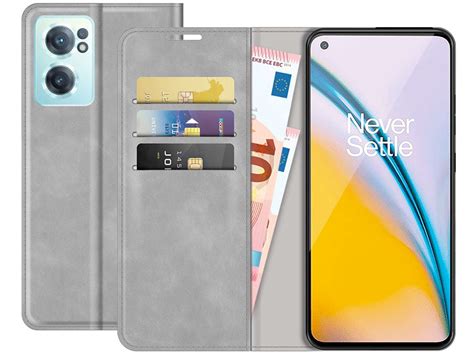 Slimfit Wallet Case Oneplus Nord Ce G Hoesje Grijs