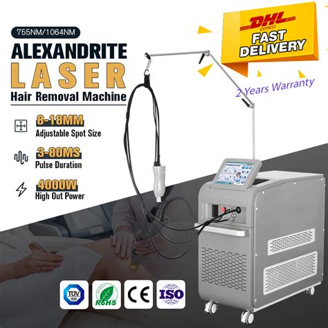 Alexandrite Laser Hair Removal 755nm 1064 Depilation Cryogen Cooling System China Alexandrite