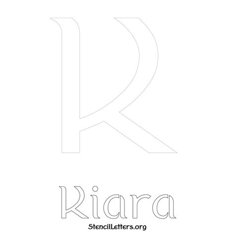 Kiara Free Printable Name Stencils With 6 Unique Typography Styles And