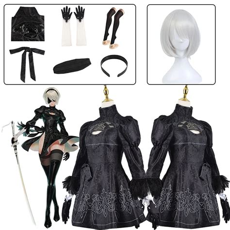 Nier Automata Cosplay Costume Yorha 2B Sexy Outfit Games Suit Women