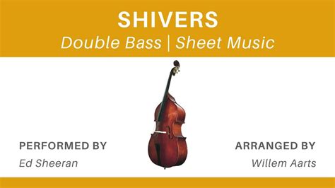 Shivers Ed Sheeran Double Bass Sheet Music YouTube