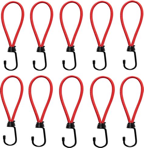 Heavy Duty Small Bungee Cord With Hooks 10 Pack Mini Bungee Cords