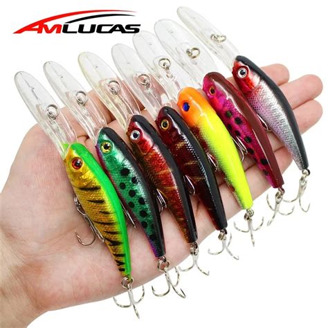 Amlucas Floating Minnow Fishing Lure Cm G Swimbait Hard Bait Bass