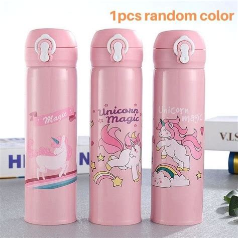 Gourde Bidon Pcs Pink Ml Bouteille Eau Licorne Ml Pour