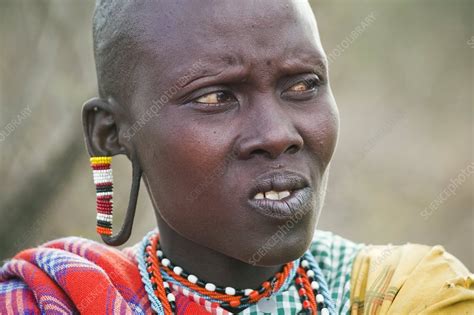 Maasai Woman Kenya Stock Image C010 6764 Science Photo Library