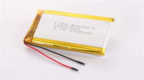 Li Po Battery LP883665 3 7V 2700mAh 9 99Wh With Protection Circuit And