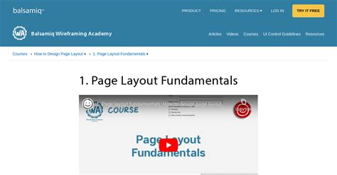 1 Page Layout Fundamentals Wireframing Academy Balsamiq