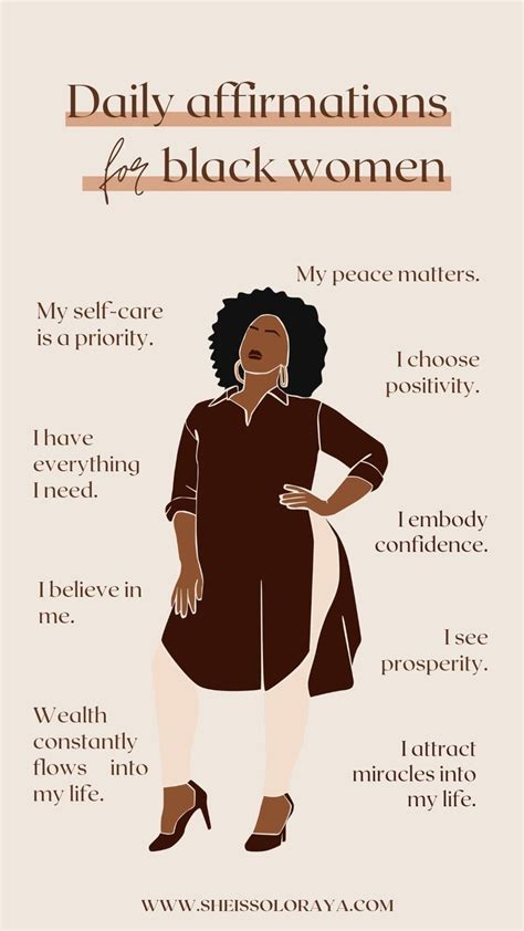 Daily Affirmations For Black Women Positive Affirmations Quotes