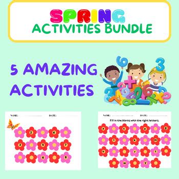 Fun Spring Activities for Kids | March and April Activities & Games BUNDLE