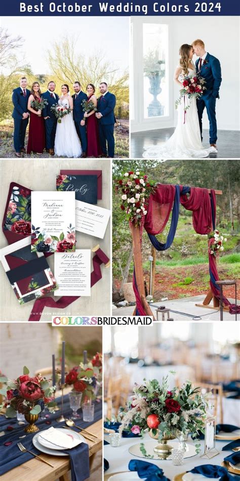 Best 8 October Wedding Color Palettes For 2024 October Wedding Colors