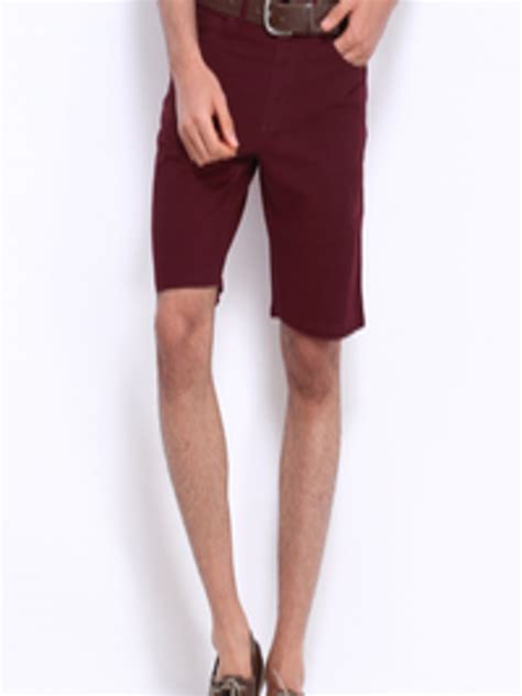 Buy Allen Solly Men Maroon Shorts Shorts For Men 286618 Myntra