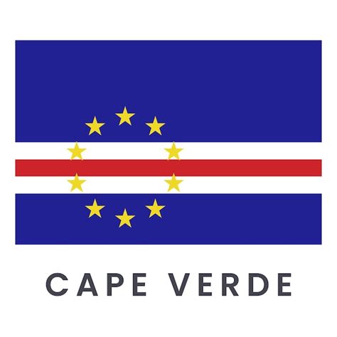 Premium Vector Cape Verde Flag Isolated On White Background