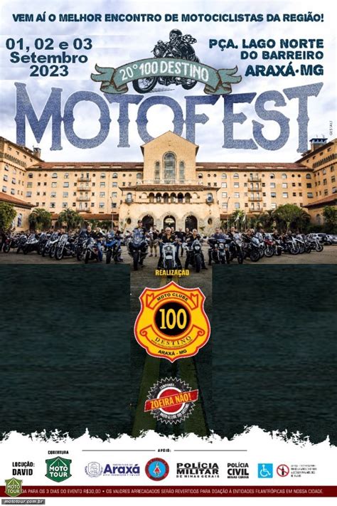 20º 100 Destino Motofest Mototour Seu portal em duas rodas Motos