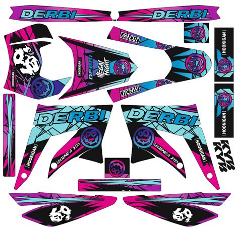 Kit D Co Derbi X Treme Racing Ultra Neon Boutique Kit D Co Moto