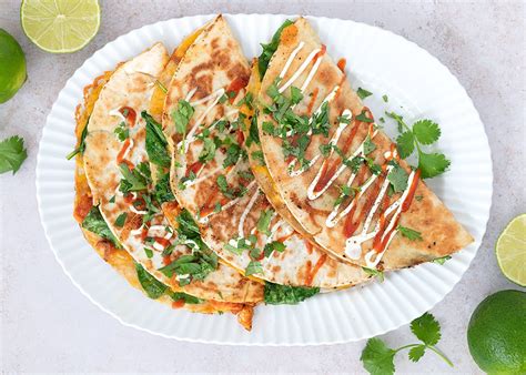 Kylling Quesadillas Med Spinat Og Cheddar F Opskrift Her