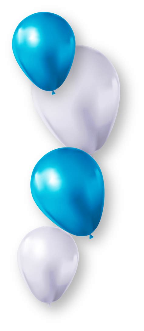 Free Blue And White Party Balloons Png With Transparent Background