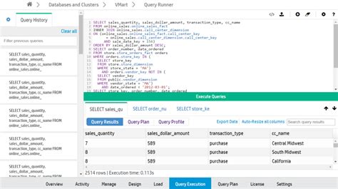 Running Queries In Management Console