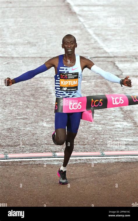 Kelvin Kiptum Ken Of Kenya Wins The Mens Race In The Tcs London