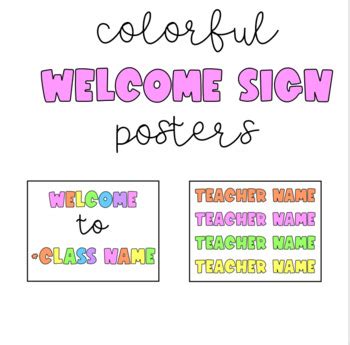 EDITABLE Classroom Welcome Sign by Sped Ventures | TpT