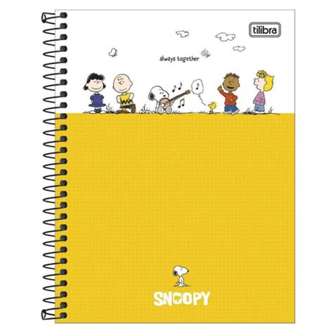 Caderno Colegial Capa Dura 1 Matéria 80 Fls Snoopy 2 Tilibra Submarino